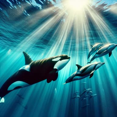 Harmony in Ocean Waters: Orcas & Dolphins
