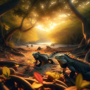 Nurturing Iguana Bonds on Prickly Pear